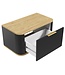 Wastafelkast Romero 80 x 46 x 40 cm - zwart met eiken