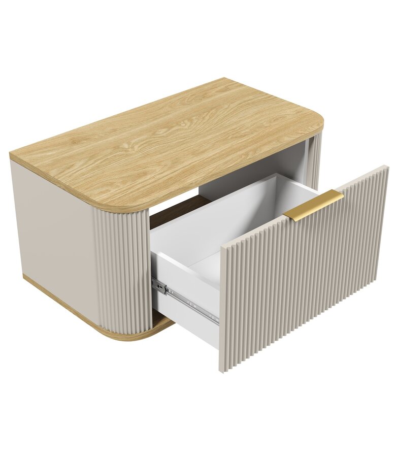 Wastafelkast Romero 80 x 46 x 40 cm - beige met eiken