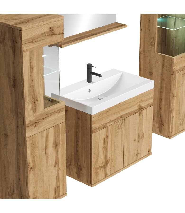 Badkamermeubel Nobel XL 60cm complete set - eiken