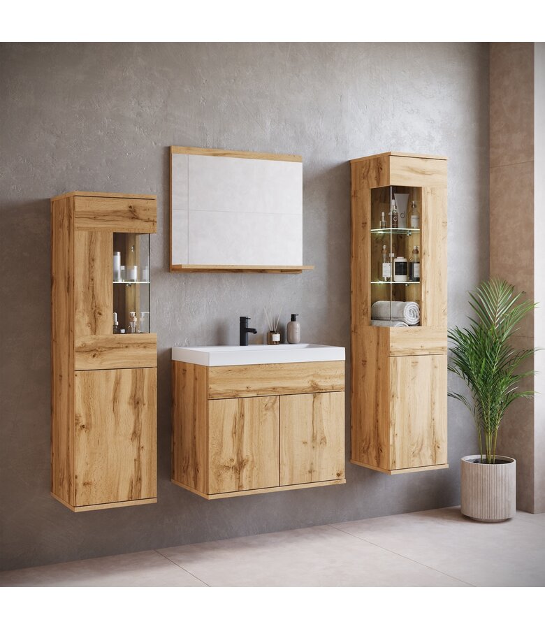 Badkamermeubel Nobel XL 60cm complete set - eiken