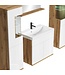 Badkamermeubel Nobel XL 60cm complete set - eiken met hoogglans wit