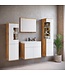 Badkamermeubel Nobel XL 60cm complete set - eiken met hoogglans wit