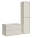 Wastafelkast Mali met kolomkast - 80 x 46 x 49 cm - beige