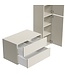 Wastafelkast Mali met kolomkast - 80 x 46 x 49 cm - beige
