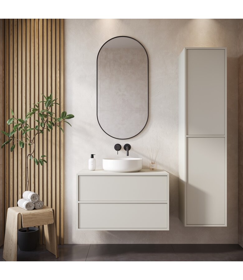 Badkamerkast Mali 38 x 33 x 160 cm - beige