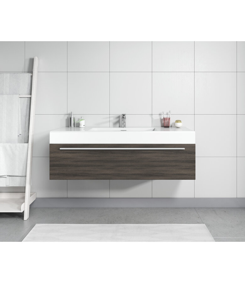 Wastafelkast Garcia 120cm - donker eiken - zonder wastafel