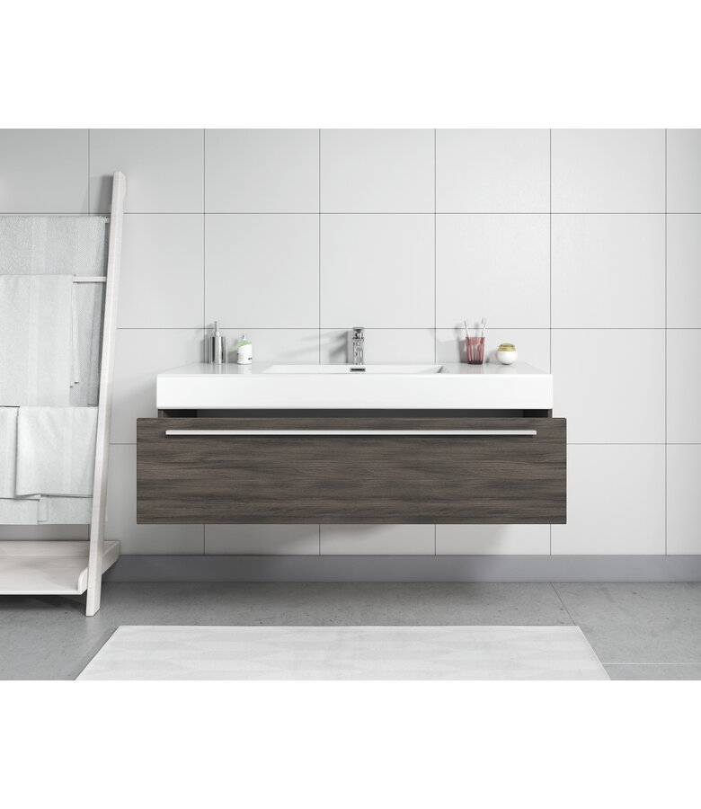 Wastafelkast Garcia 120cm - donker eiken - zonder wastafel