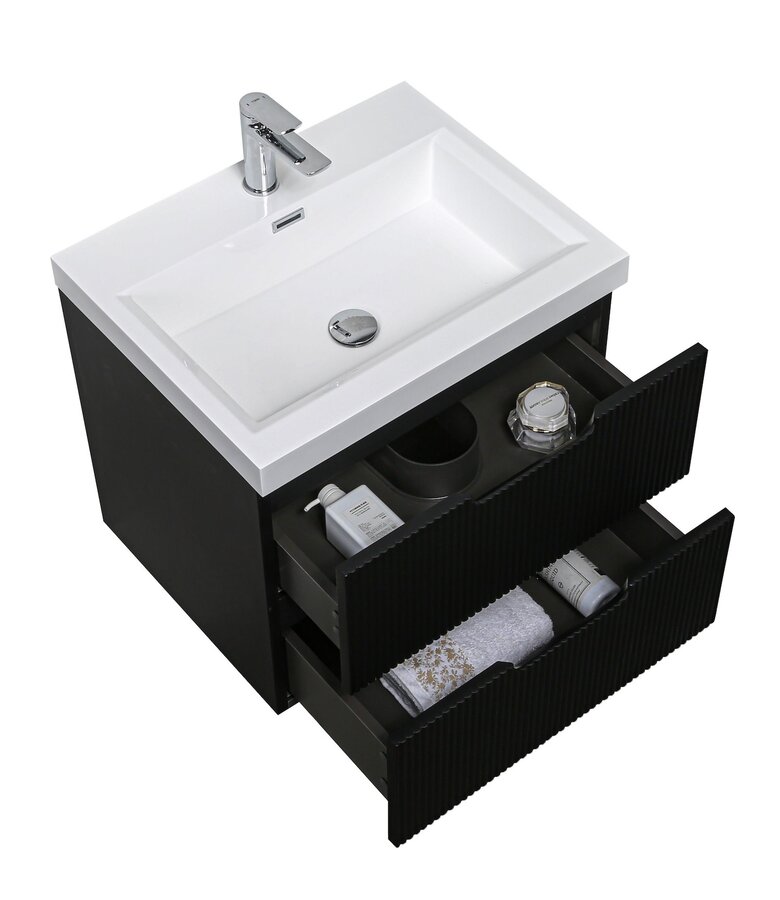 Badkamermeubel Thermis 60cm - mat zwart