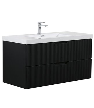 Badkamermeubel Thermis 100cm - mat zwart