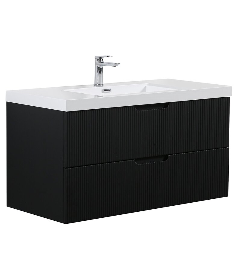 Badkamermeubel Thermis 100cm - mat zwart