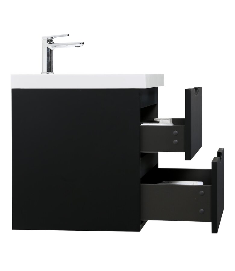 Badkamermeubel Thermis 100cm - mat zwart