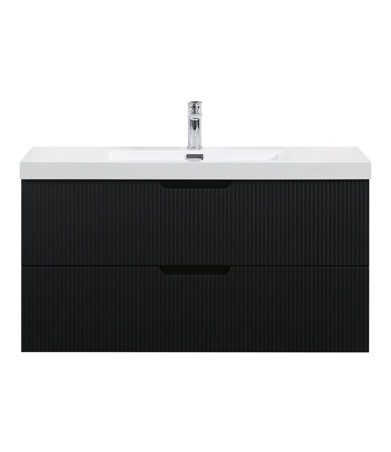 Badkamermeubel Thermis 100cm - mat zwart