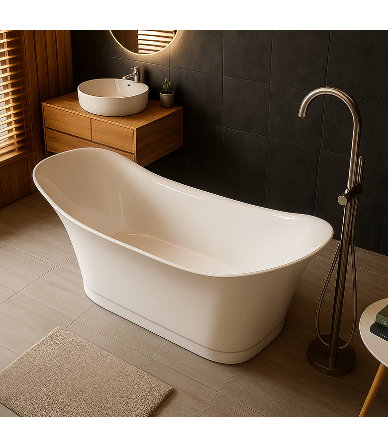 Vrijstaand ligbad Sante Fé 170 x 78 x 82 cm - wit