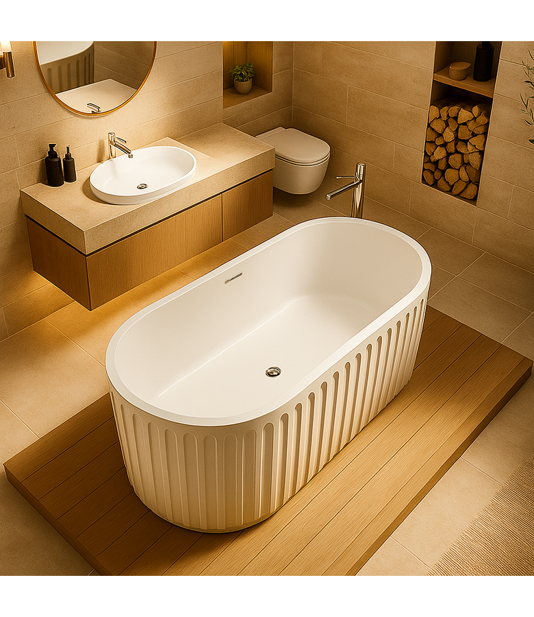 Vrijstaand ligbad Anna 170 x 78 x 58 cm - wit