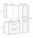 Badkamermeubel Etna 60cm complete set met spiegelkast - beige