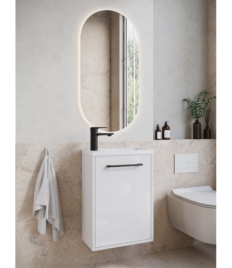 Toiletmeubel Florence 40cm -  hoogglans wit