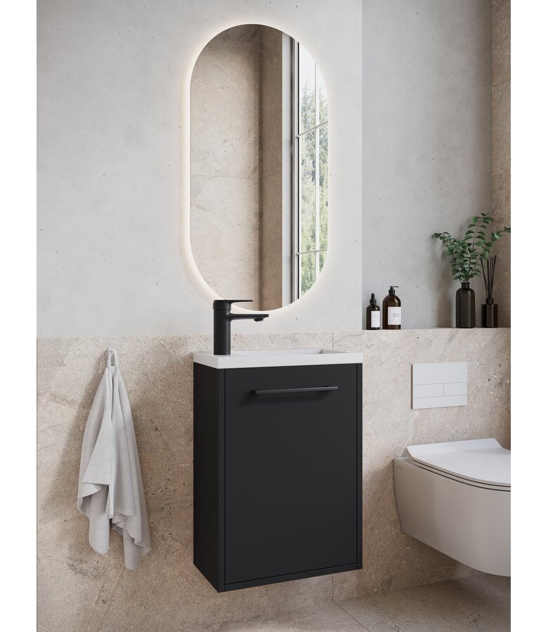 Toiletmeubel Florence 40cm - mat zwart