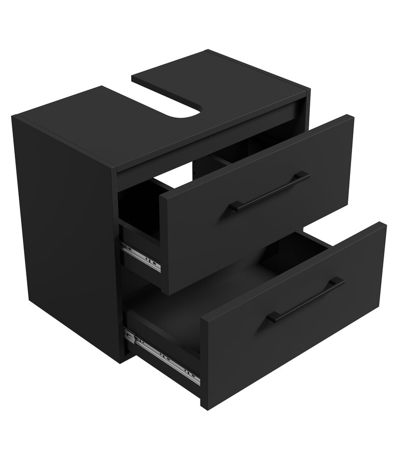 Wastafelkast Florence 60 x 35 x 47 cm - mat zwart