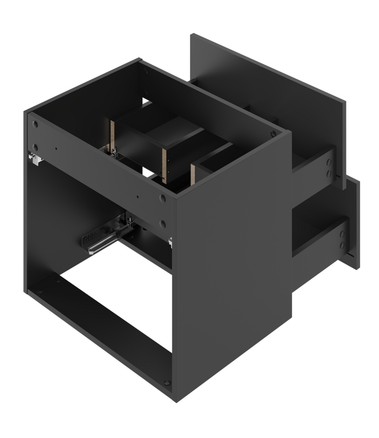 Wastafelkast Azore 60 x 46 x 52 cm - mat zwart