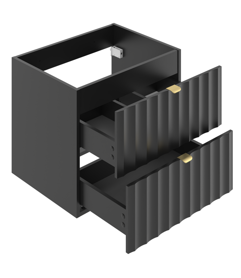 Wastafelkast Azore 60 x 46 x 52 cm - mat zwart