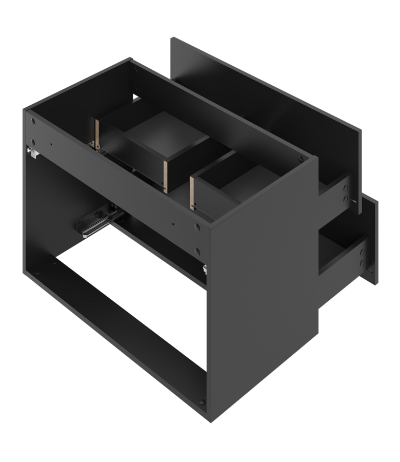 Wastafelkast Azore 80 x 46 x 52 cm - mat zwart