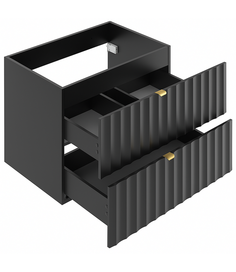 Wastafelkast Azore 80 x 46 x 52 cm - mat zwart