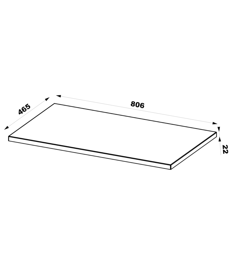 Wastafelkast Duro 80 x 46 x 52 cm - beige