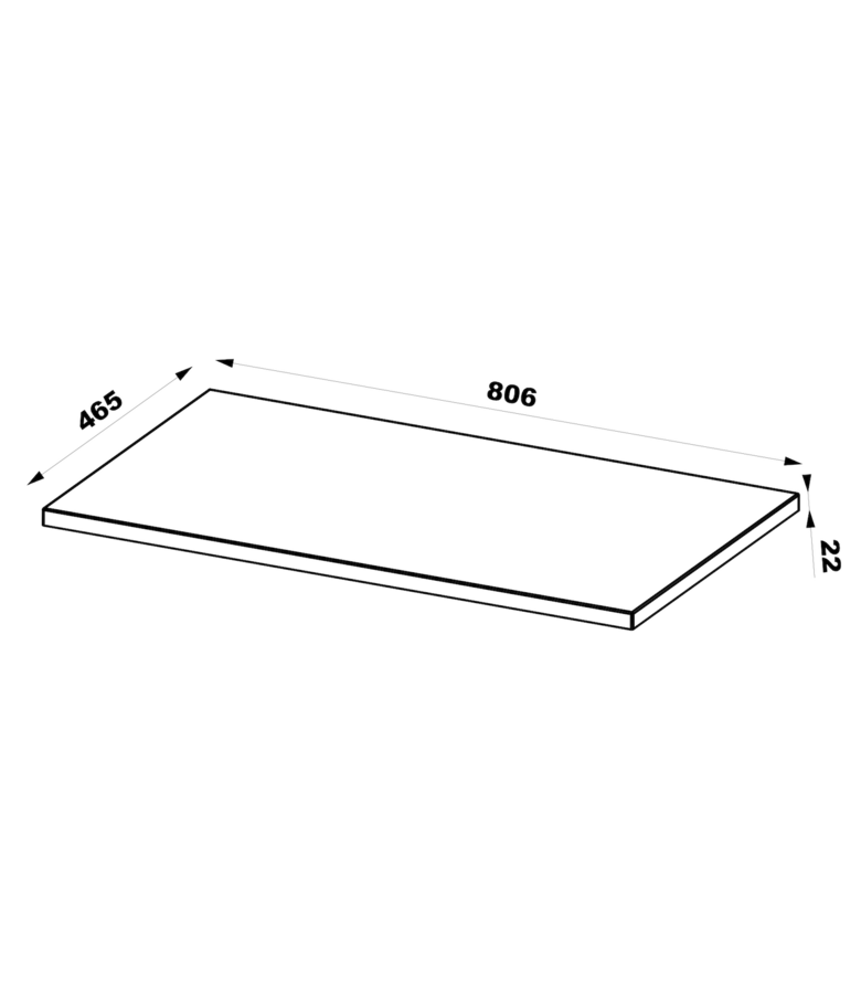 Wastafelkast Pyra 80 x 46 x 52 cm - beige