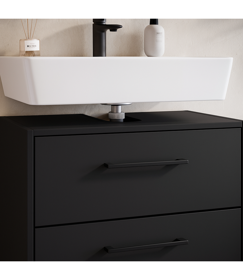 Wastafelkast Florence 60 x 35 x 47 cm - mat zwart