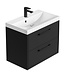 Badkamermeubel Florence 01 60cm met wastafel - mat zwart
