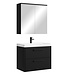 Badkamermeubel Florence 01 60cm met spiegelkast - mat zwart