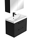 Badkamermeubel Florence 01 60cm met spiegelkast - mat zwart