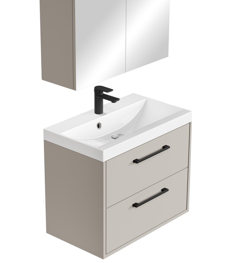 Badkamermeubel Florence 01 60cm met spiegelkast - beige