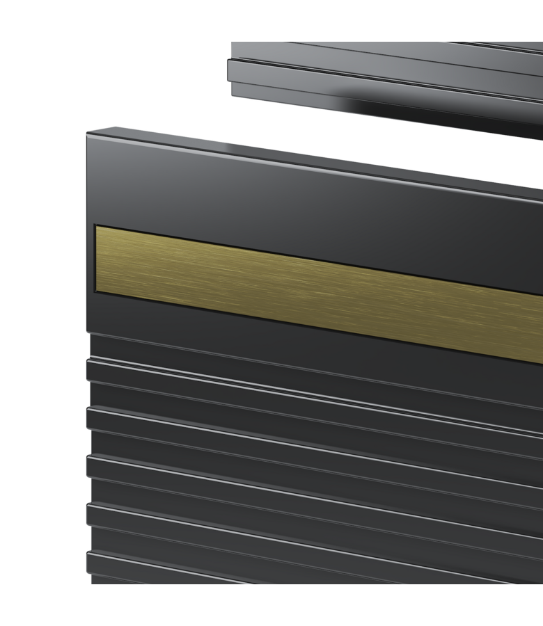 Wastafelkast Varo 80 x 46 x 52 cm - mat zwart met goud