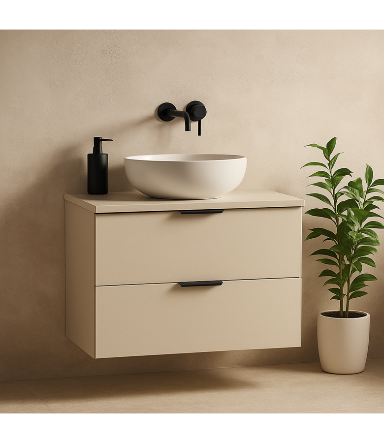 Wastafelkast Pyra 80 x 46 x 52 cm - beige