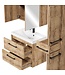 Badkamermeubel Florence 60cm complete set met spiegelkast - kastanje eiken