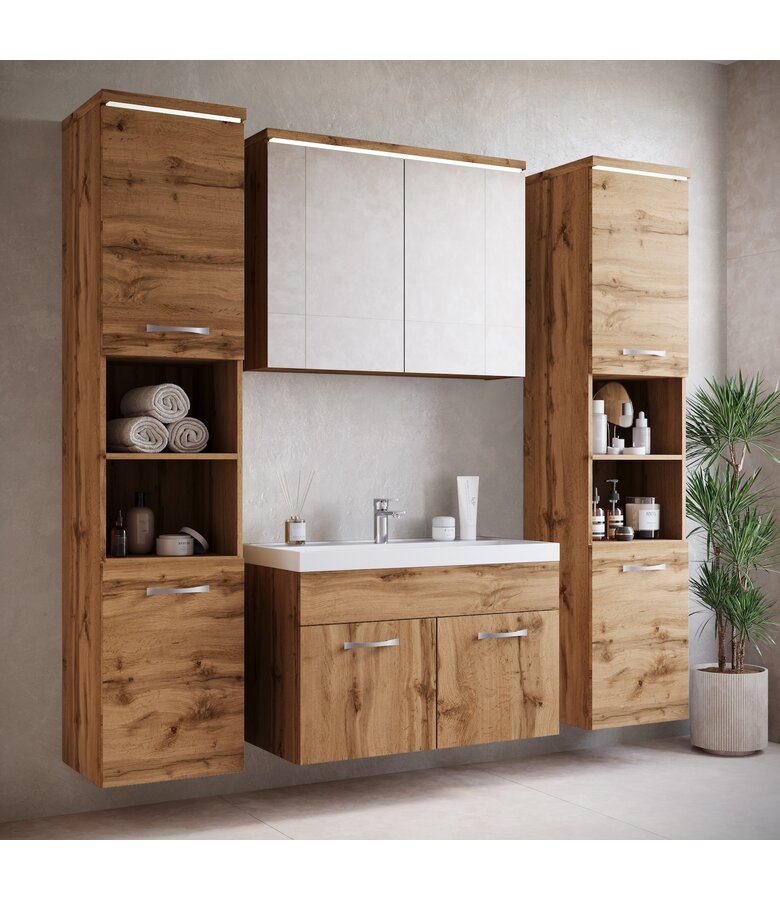 Badkamerkast Paso 35 x 35 x 160 cm - eiken