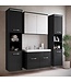 Badkamerkast Paso 35 x 35 x 160 cm - hoogglans zwart