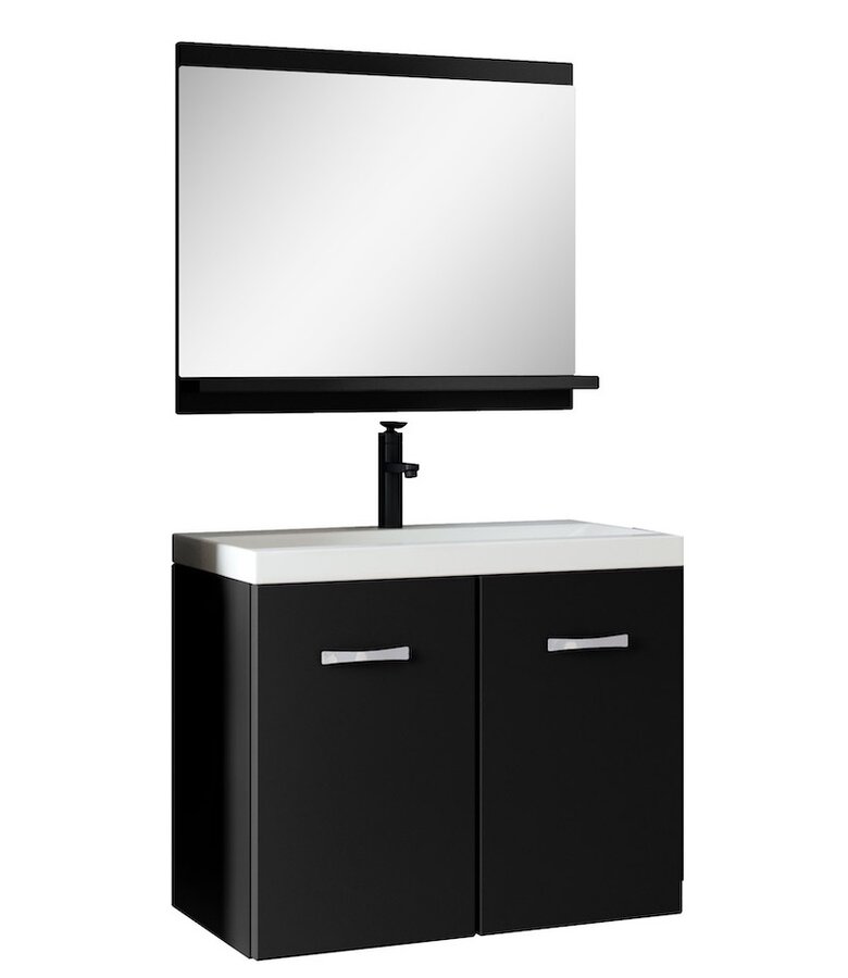 Badkamermeubel Malo 02 60cm  - mat zwart