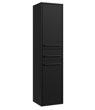 Badkamerkast Florence 30 x 35 x 130 cm - mat zwart