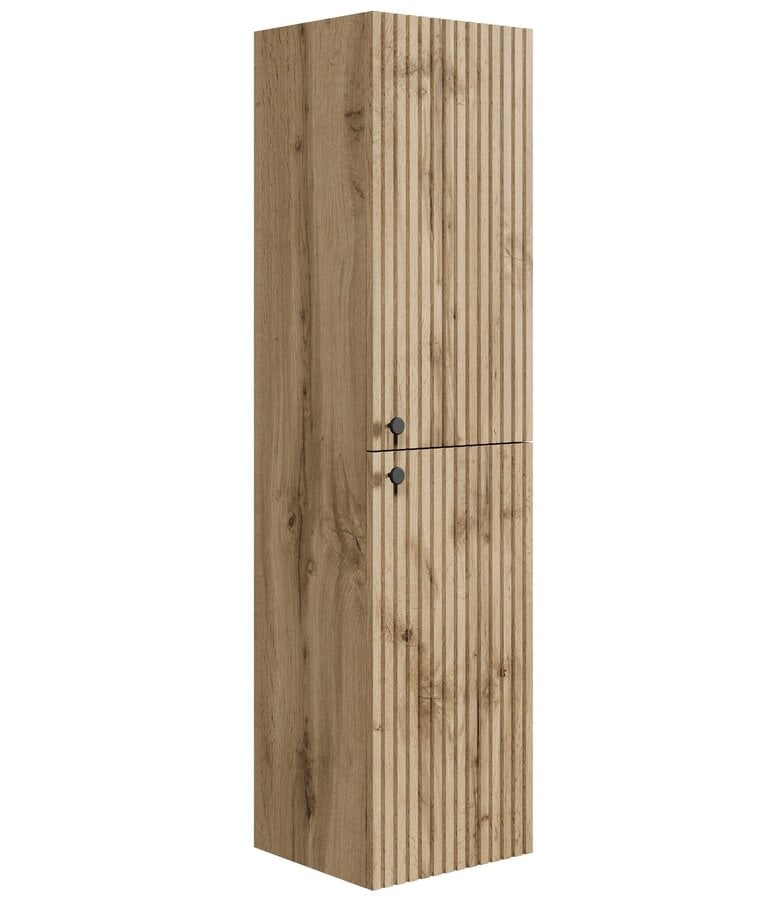 Badkamermeubel Saros 80 cm met kolomkast - eiken