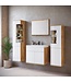 Badkamermeubel Nobel XL 60cm complete set - eiken met hoogglans wit