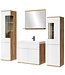 Badkamermeubel Nobel XL 60cm complete set - eiken met hoogglans wit