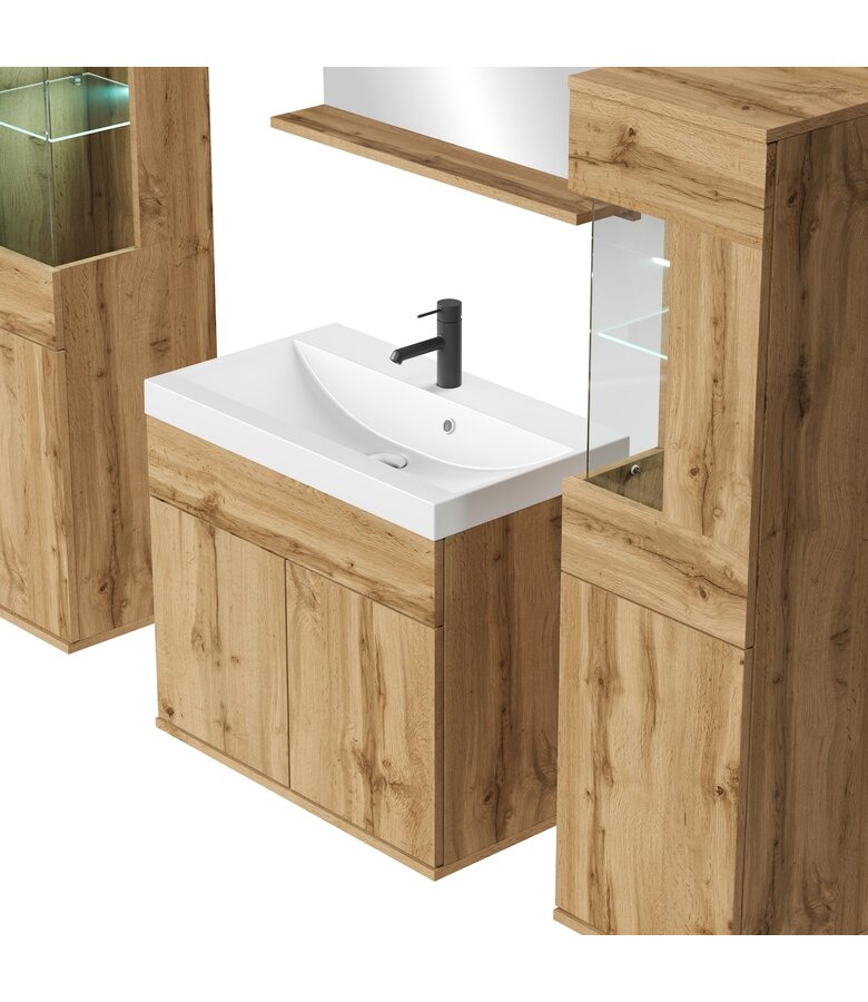 Badkamermeubel Nobel XL 60cm complete set - eiken