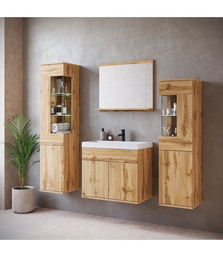 Badkamermeubel Nobel XL 60cm complete set - eiken