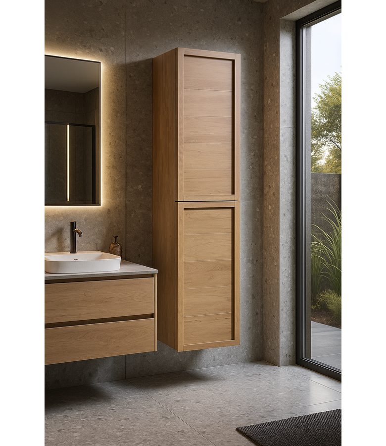 Badkamerkast Vermont 40 x 40 x 172 cm - Eiken