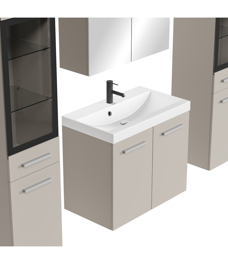 Badkamermeubel Mirano 60cm complete set - beige