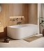 Half vrijstaand ligbad Havana 170 x 80 x 58 cm - wit  - links