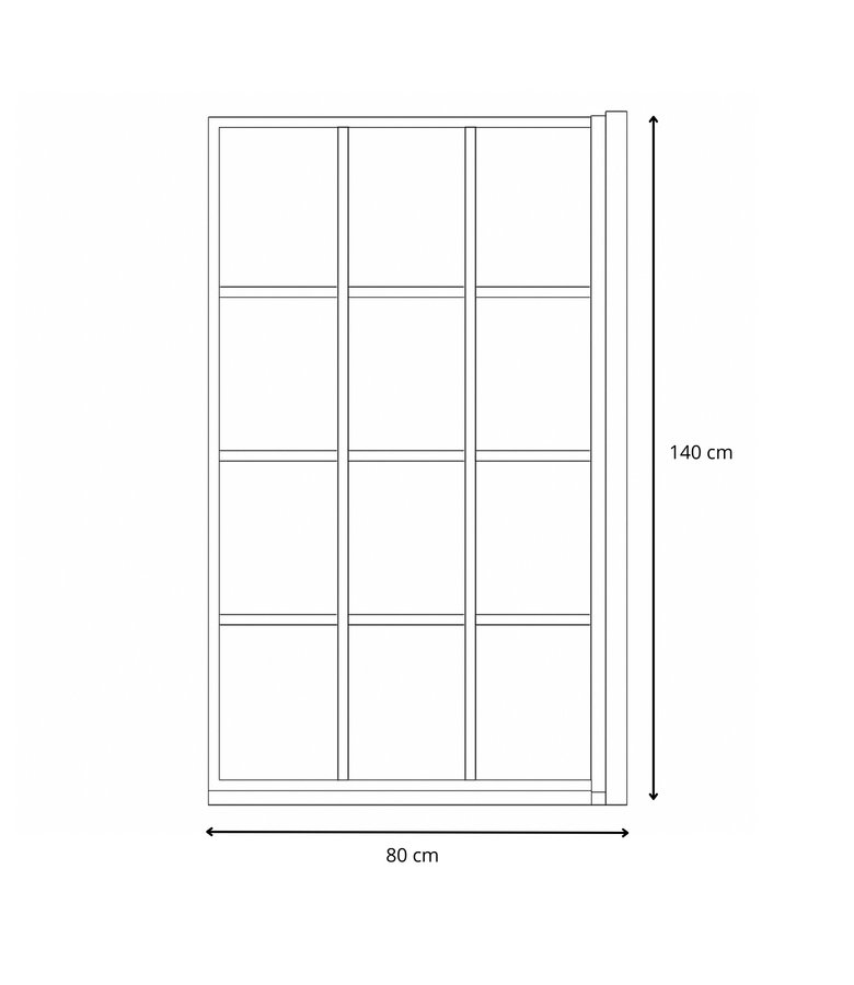 Badwand Riad 80 x 140 cm - zwart - nano coating