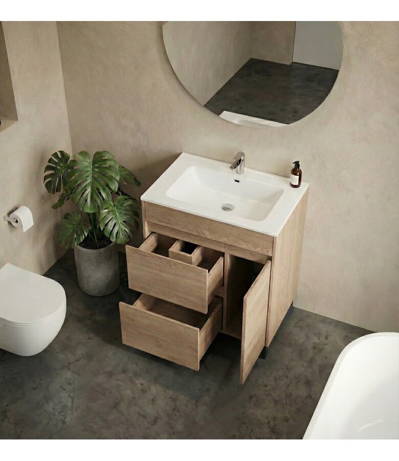 Badkamermeubel Salzburg 60cm - kastanje eiken